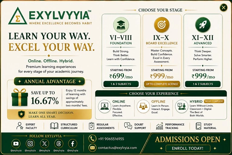 EXYLVYIA admissions offers and learning programs